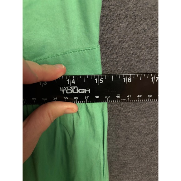 New LOFT Kelly Green Puff Sleeve Tiered Midi Dress Button Front Casual Size 4 - Picture 6 of 9